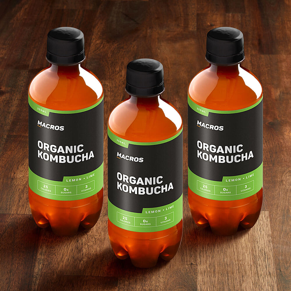 Organic Lemon & Lime Kombucha Pack of 3